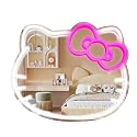 MCJSGSP Anime Hello Kit Mirror with Light Neon Signs for Wall Decor, Teen Girl Gift?Makeup Mirror neon Sign Room Decor (9.4 * 11.9 inch)