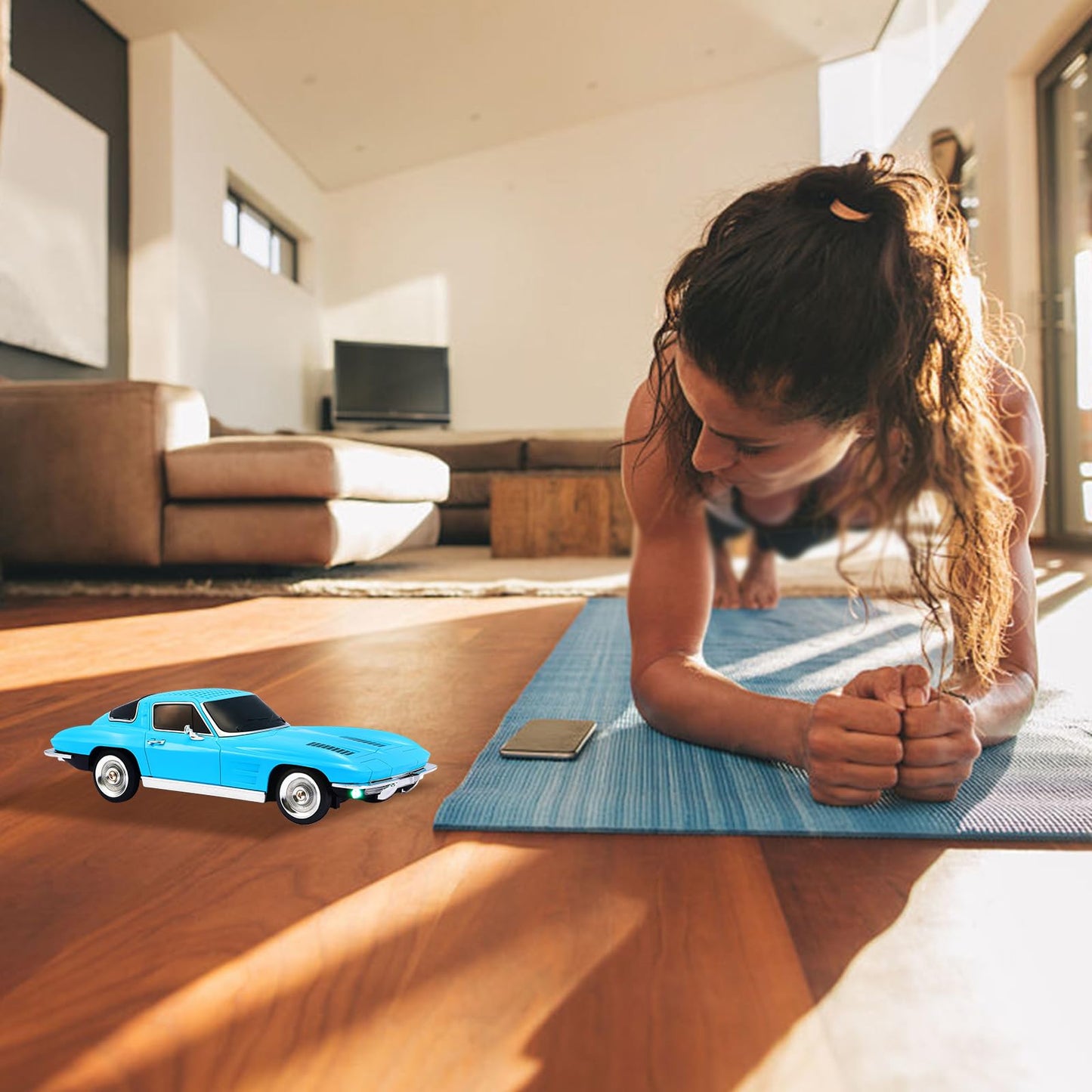WSTER WS-1969 Retro Sports Car Bluetooth Replica Speaker - Portable Wireless Model with HD Sound, TWS Stereo Pairing, FM Radio, USB/TF Playback, LED