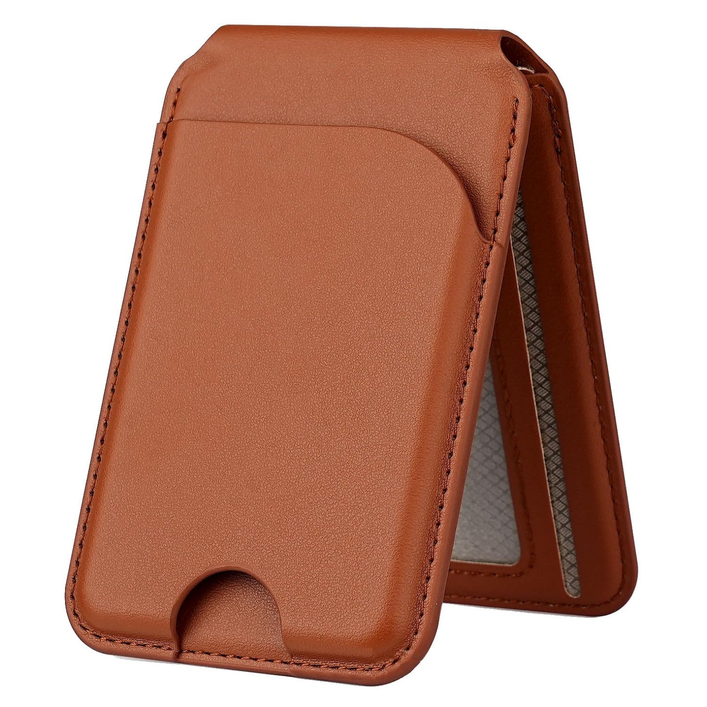 Tapp Collections Magnetic Wallet Card Holder Wallet for Magsafe of Apple iPhone 17/16/15/14/13/12 Series with Adjustable Phone Stand - Light Brown