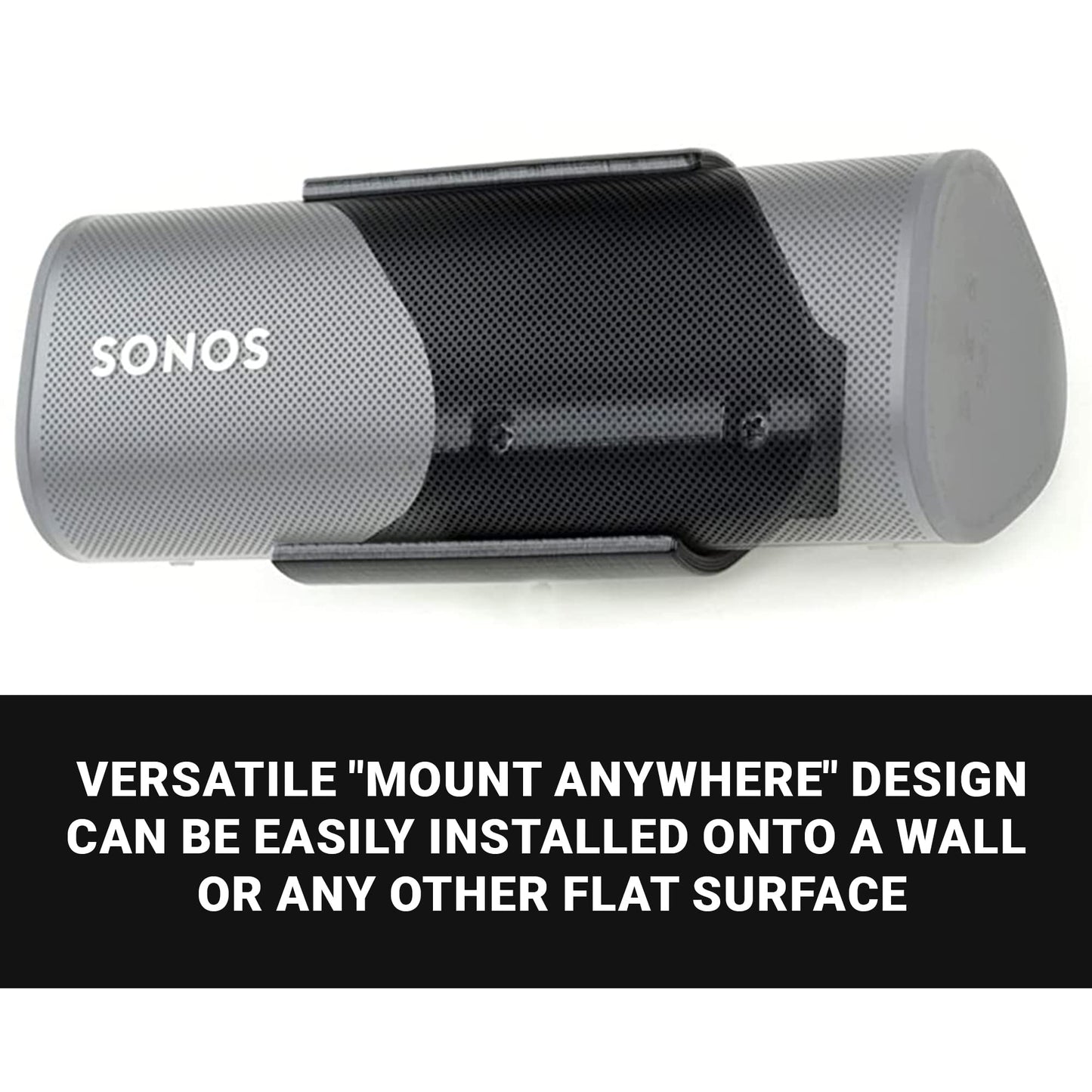 Spartan Mounts Compatible with SONOS Roam Bluetooth Speakers | Low Profile Wall Mount Anywhere Design for Home, Office, Studio, Garage, Dorm, Patio
