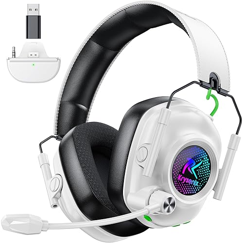 Wireless Gaming Headset for Xbox Series X|S, Xbox One, PC, PS5, PS4, Mac, Switch, 2.4 GHz Wireless & Bluetooth 5.4 Gaming Headphones with Noise