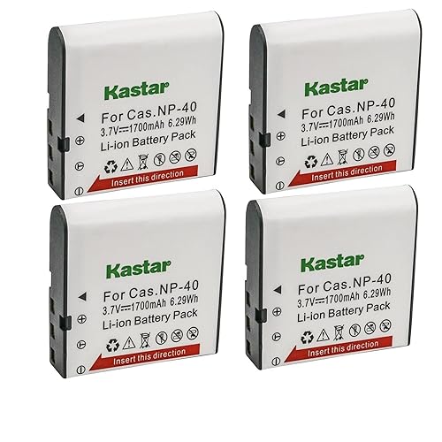 Kastar 4-Pack Battery NP-40 Replacement for Minolta NP-40 Battery, Minolta MN4K100Z 4K Ultra HD, Minolta MN4K30NV 4K Ultra HD / 30 MP, Minolta