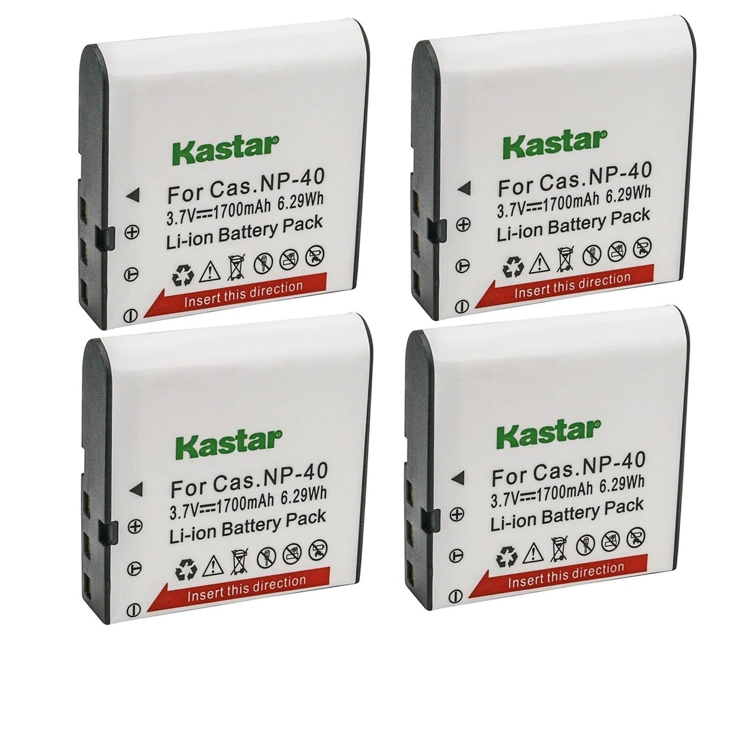 Kastar 4-Pack Battery NP-40 Replacement for Minolta NP-40 Battery, Minolta MN4K100Z 4K Ultra HD, Minolta MN4K30NV 4K Ultra HD / 30 MP, Minolta
