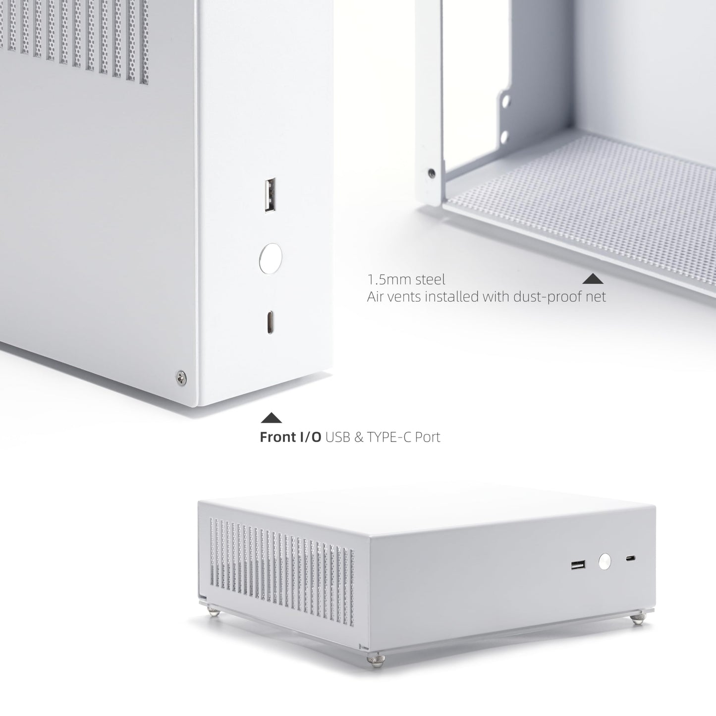 SGPC Itx Mini Case - New K29 (Steel), 2 Handle can be Installed,Vented Panel - 2 Steel & 1 Acrylic Side Panels / 4L SFF Case