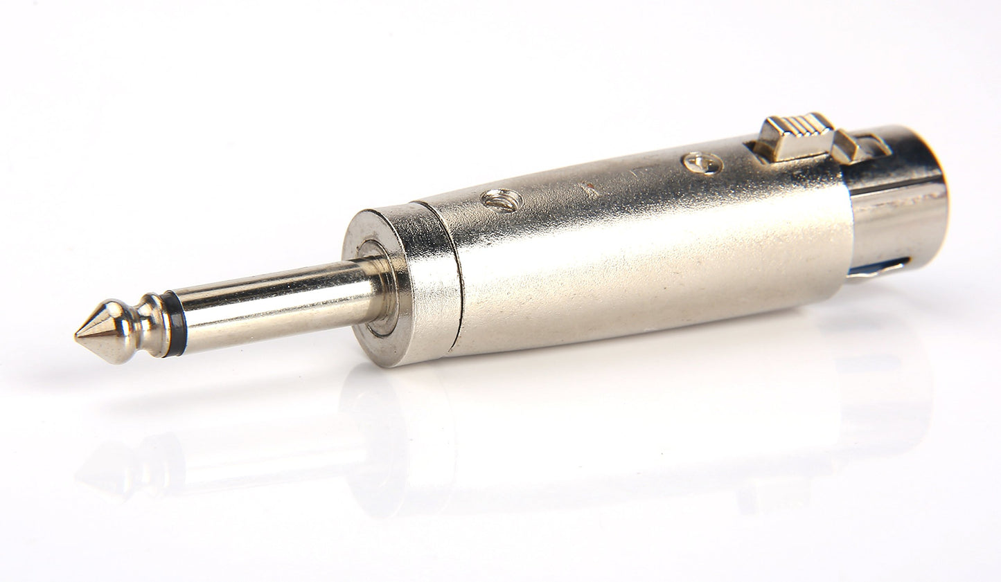 Devinal Professional 6.35mm 1/4 Inch Mono Male Plug to 3 Pin XLR Female Jack Stereo Audio Microphone Adapter Converter Connector (2 Pack)