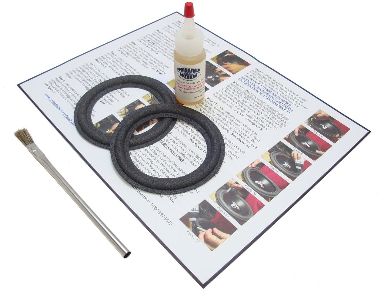 Infinity 4" Speaker Foam Surround Edge Repair Kit - 2 Speaker Kit - Compatible with Infinity 902-2046, 902-5051, 902-7345, 2000A, 87060CU-01FW 5.8