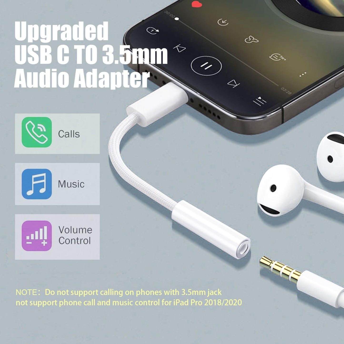 Fidioto 4 Pack USB-C to 3.5 mm Jack Adapter, Aux to USB C Adapter for Headphones Cable Compatible with iPhone 17/16 Pro Max/16 Pro/16/Samsung Galaxy