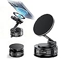 Magnetic Phone Holders for Your Car,360°Adjustable Car Mount,Vacuum Suction Cup Phone Mount (Black- Disc)