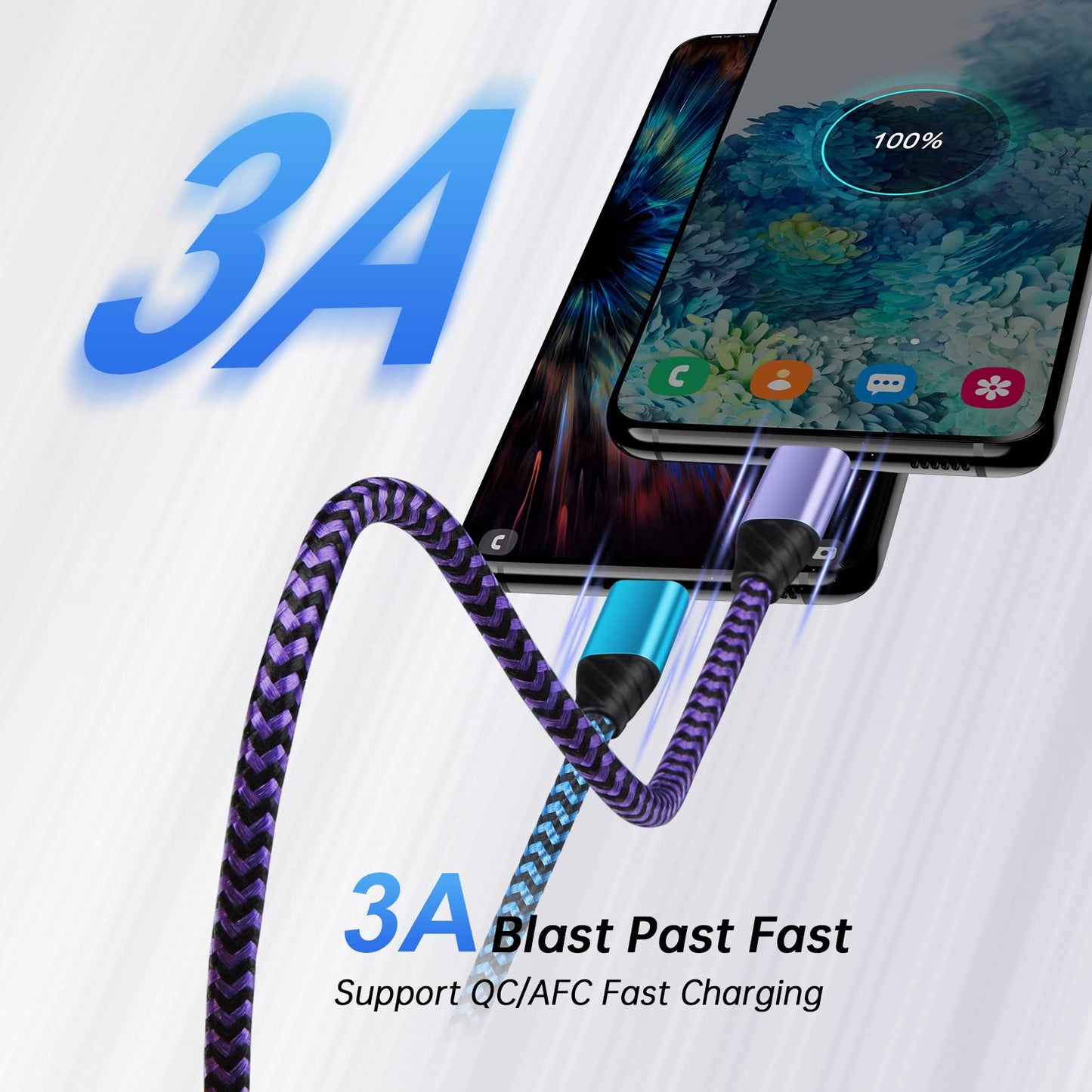 Android Auto USB C Cable Type C Charger USB Data Transfer Cable Fast Charging for Samsung Galaxy S25