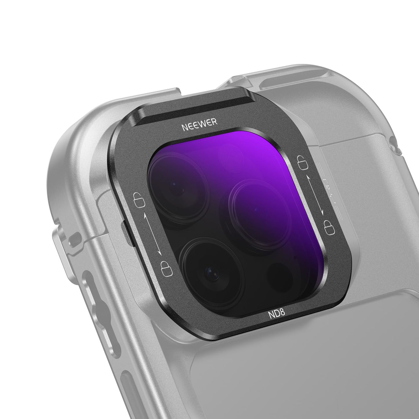 NEEWER ND8 Phone Lens Filter, Quick Release Multicoated HD Optical Glass Neutral Density ND Filter Compatible with iPhone 16 Pro (PA073) iPhone 16 Pro