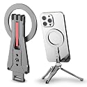 MagSafe Phone Stand for iPhone - Magnetic Foldable Aluminum Mount, Mini Travel Tripod Alternative for iPhone 12-17 (Compatible with MagSafe Cases)