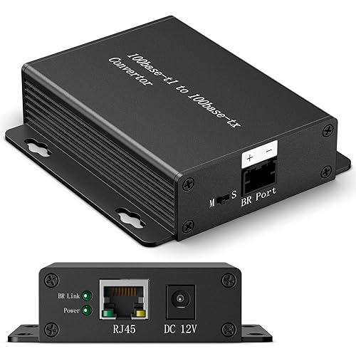 100BASE Ethernet Media Converter Device,Automotive-Grade, 2-Wire Ethernet BroadR-Reach(100BASE-T1) to Fast Ethernet (100BASE-TX) Automotive IEEE