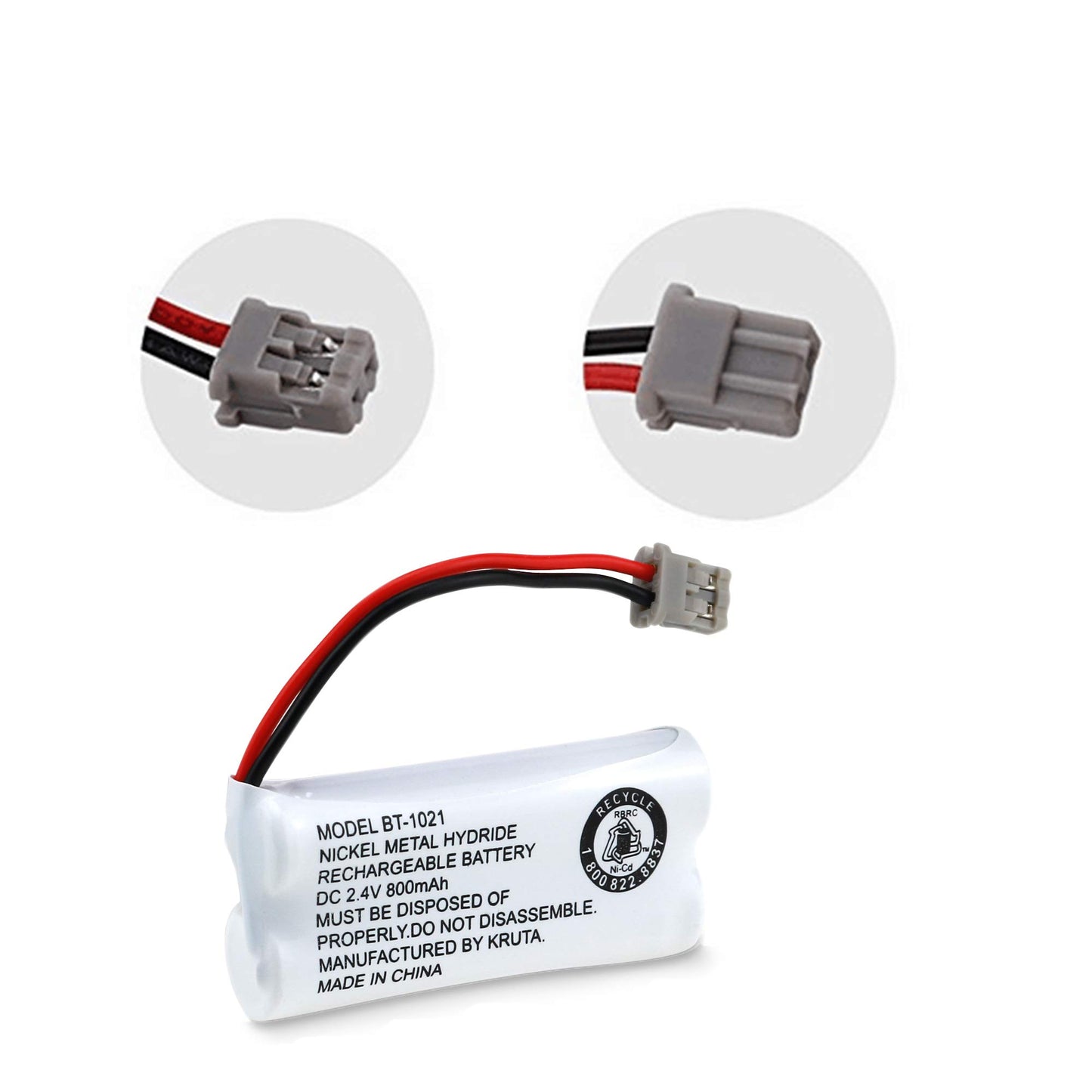 Kruta BT-1021 BBTG0798001 Compatible with Uniden BT-1021 BT1021 BT-1008 BT-1016 BT-1025 2.4V 800mAh Cordless Handset Phone Rechargeable Replacement