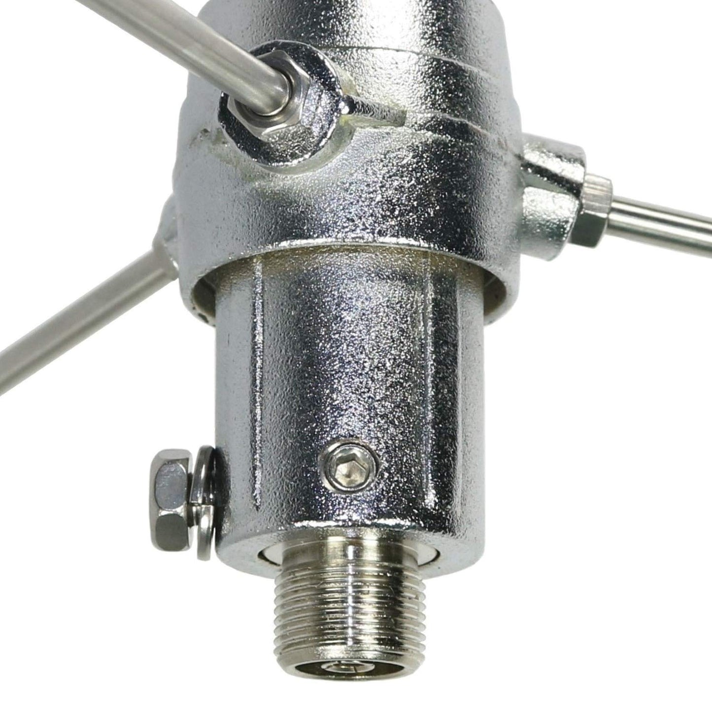 Tram® 200-Watt Dual-Band 2-Section Fiberglass Base Antenna with 50-Ohm UHF SO-239 Connector, 8-Ft. 4-in. Tall (Silver)