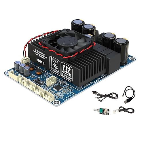 TPA3255 DSP PC UI 300W x 2 Stereo Bluetooth 5.3 High Power Audio Amplifier Board, DC18-48V AUX Input with Volume Control for Home Theater and Speakers