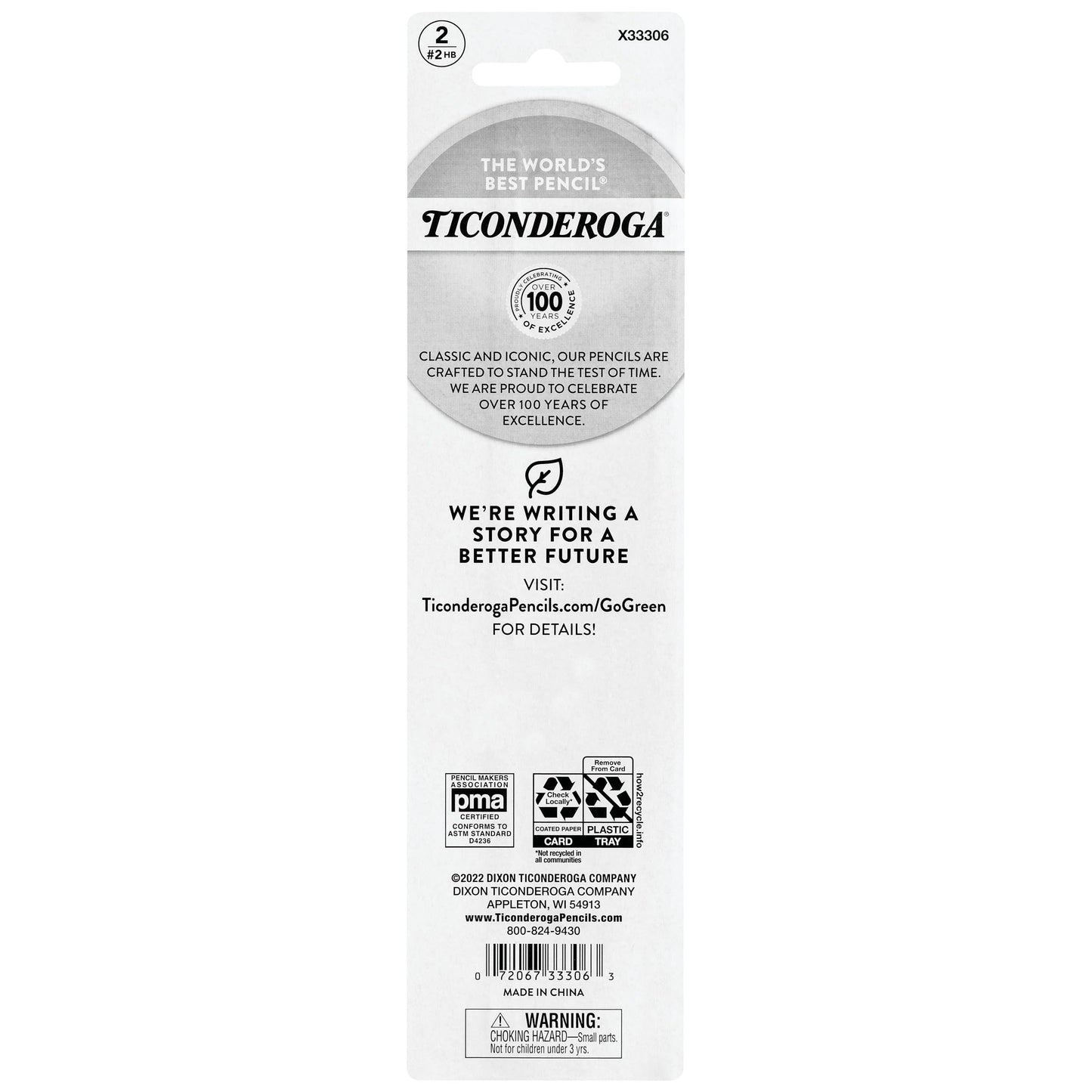 Ticonderoga My First Wood-Cased Pencils, 2 HB Soft, Pre-Sharpened, Yellow, 2 Count