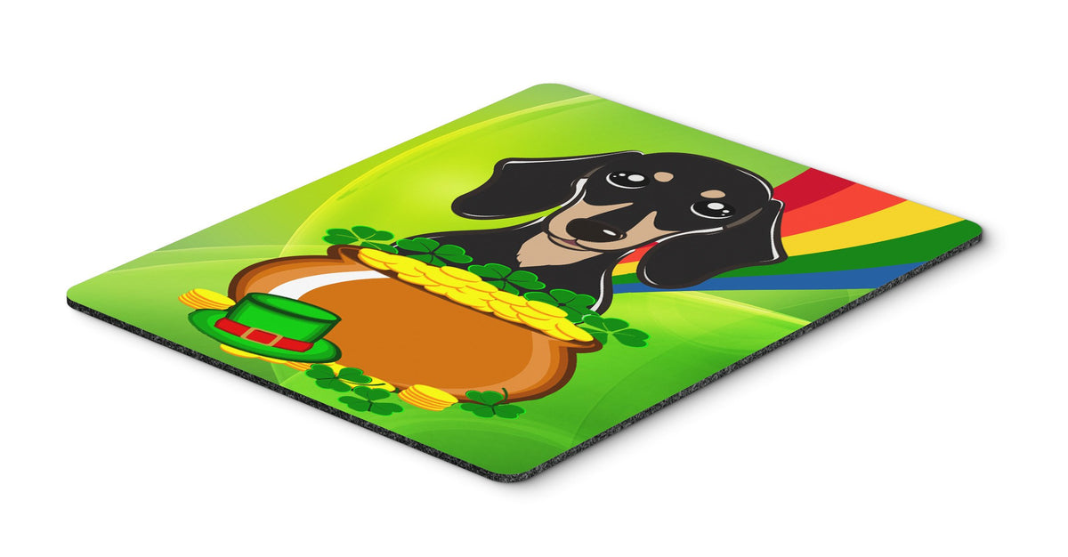 Caroline's Treasures BB1959MP Smooth Black and Tan Dachshund St. Patrick's Day Mouse Pad, Hot Pad or Trivet for Home Office Gaming Working Computers