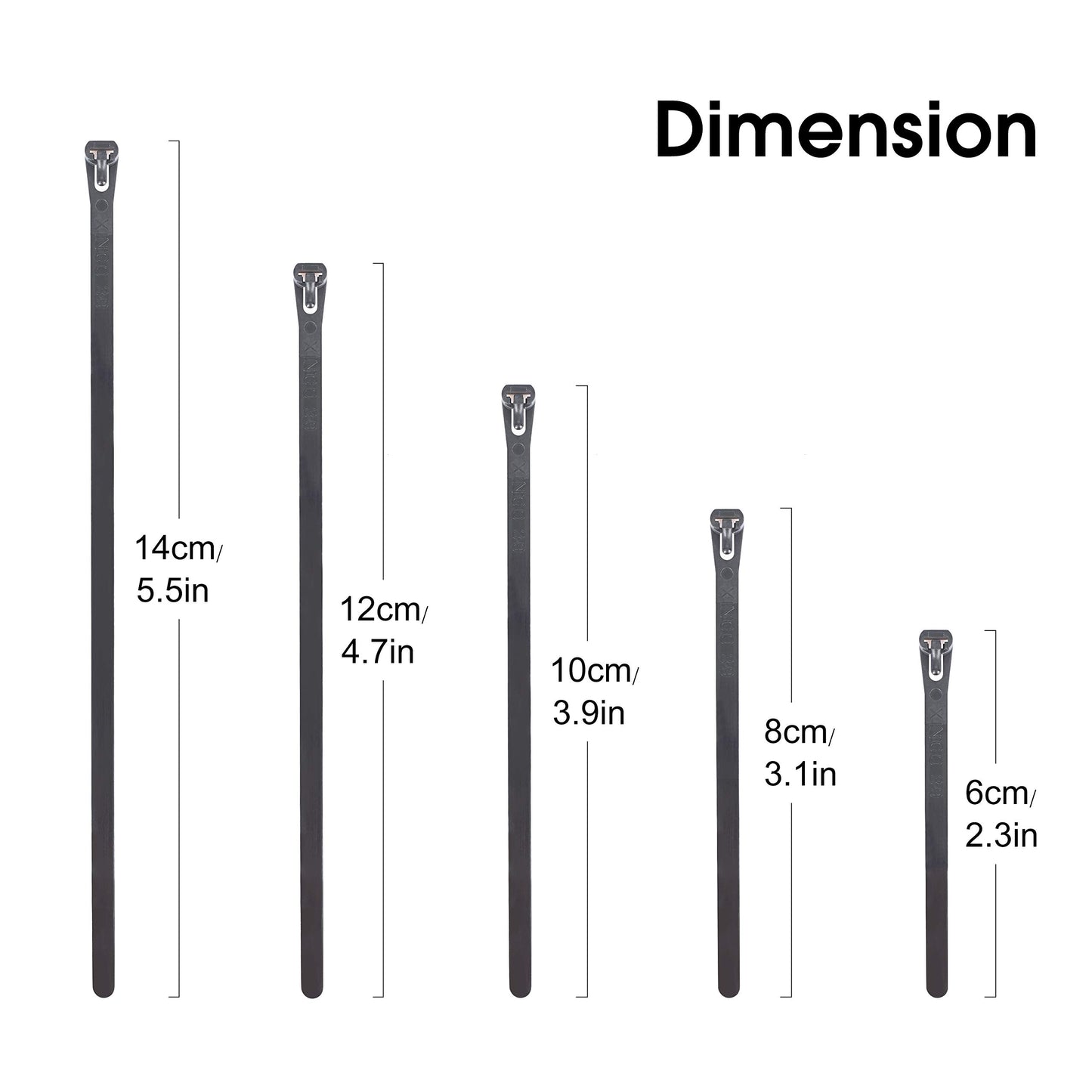 FIXSON Cable Ties Reusable Releasable Zip Ties Multi Purpose Pack of 100 (10")