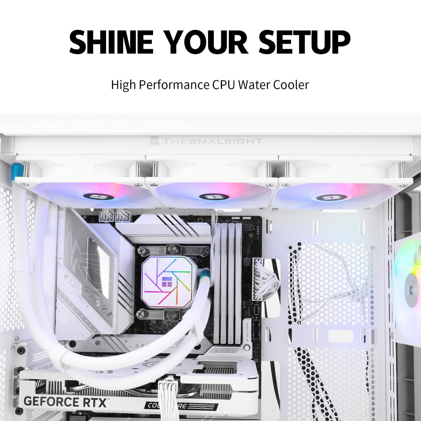 Thermalright Aqua Elite 360 White V3 AIO CPU Cooler, 360 Liquid Cooling, ARGB PWM Fans, Intel LGA1150-1200/2011/1700, AMD AM4/AM5