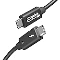 Plugable Thunderbolt 4 Cable 240W EPR Charging, 1M (3.3ft), Thunderbolt Certified, 40Gbps Data, Dual 4K or 1x 8K Display, Compatible with USB4