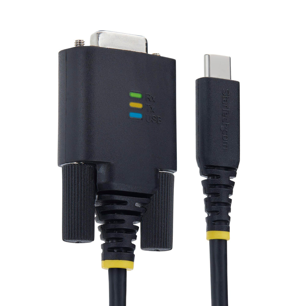 StarTech 6.6ft (2m) USB-C to Null Modem Serial Adapter Cable, COM Retention