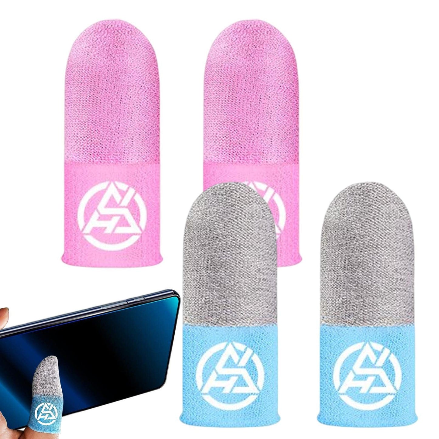 Kumprohu Mobile Phone Game Finger Sleeves | Sweatproof Game Finger Sleeves, Thumb Sleeves for Smooth Extremely Thin, Finger Sleeves Fit Phone Tablet