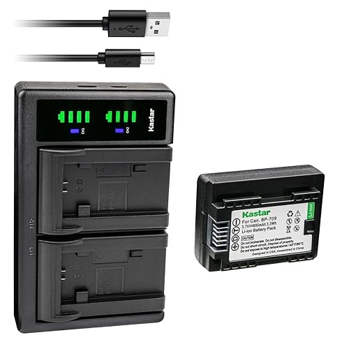 Kastar 1-Pack BP-709 Battery and LTD2 USB Charger Compatible with Canon VIXIA HF R600 HFR600, VIXIA HF R700 HFR700, VIXIA HF R800 HFR800, LEGRIA HF