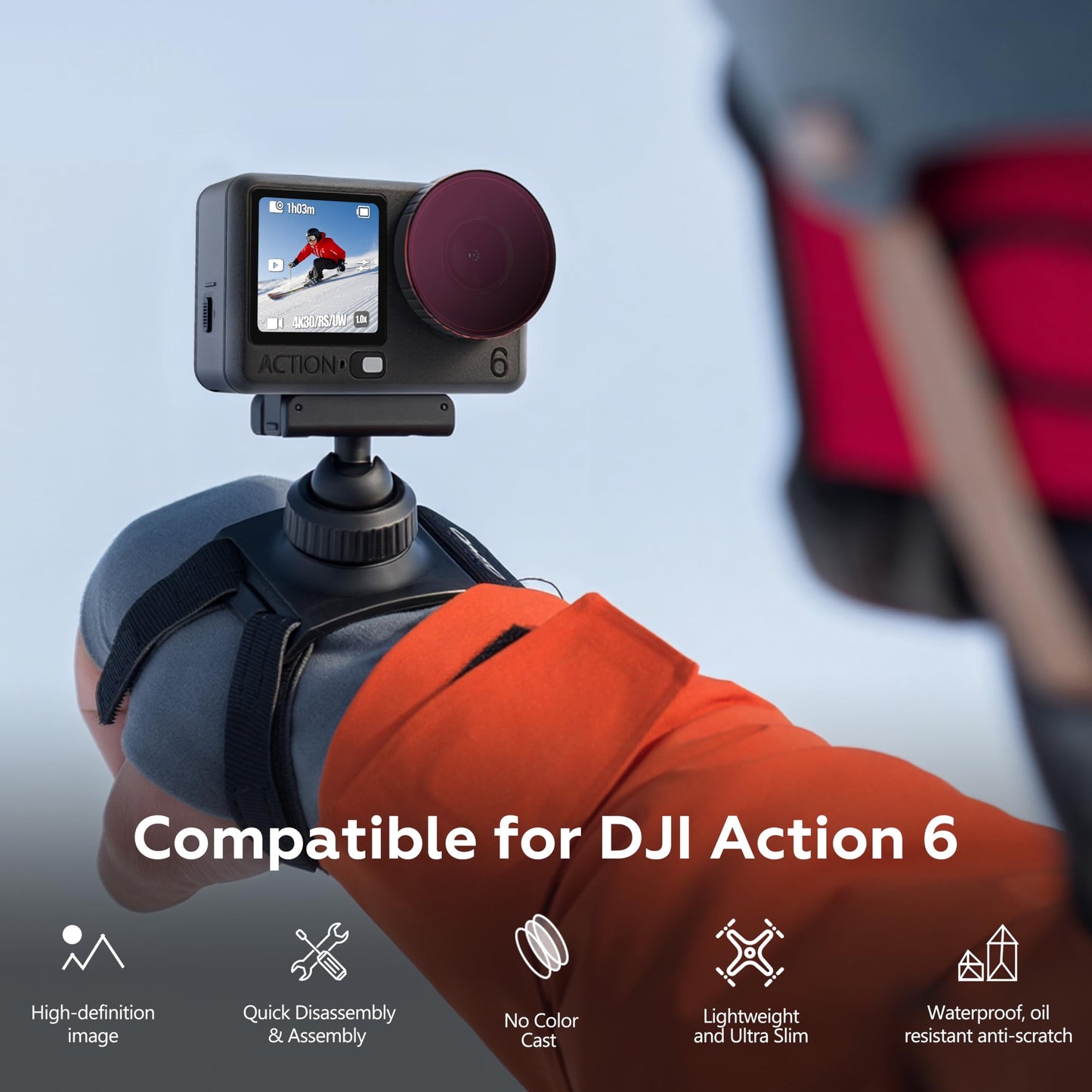 ND/CPL Filter for DJI Osmo Action 6 Accessories,ND8/ND16/ND32/CPL HD/Multi-Layer Coated Optical Lens,Protective Lens