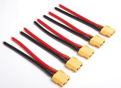 Lot(5) AMASS Female XT60 Connector with 10CM 12awg Wire for RC Turnigy Zippy