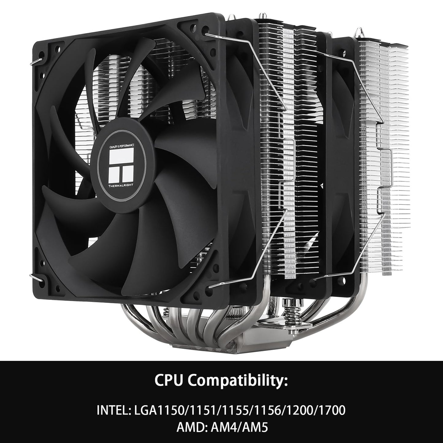 Thermalright Peerless Assassin 120 SE CPU Cooler, 6 Heat Pipes AGHP Technology, Dual 120mm PWM Fans, 1550RPM Speed, for AMD:AM4 AM5/Intel LGA