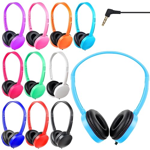MENGLALA Kids Headphones Bulk 10 Pack for Classroom School,Wholesale Earphones Class Set of Headphones for Students Teens Children 3.5mm Jack Multi