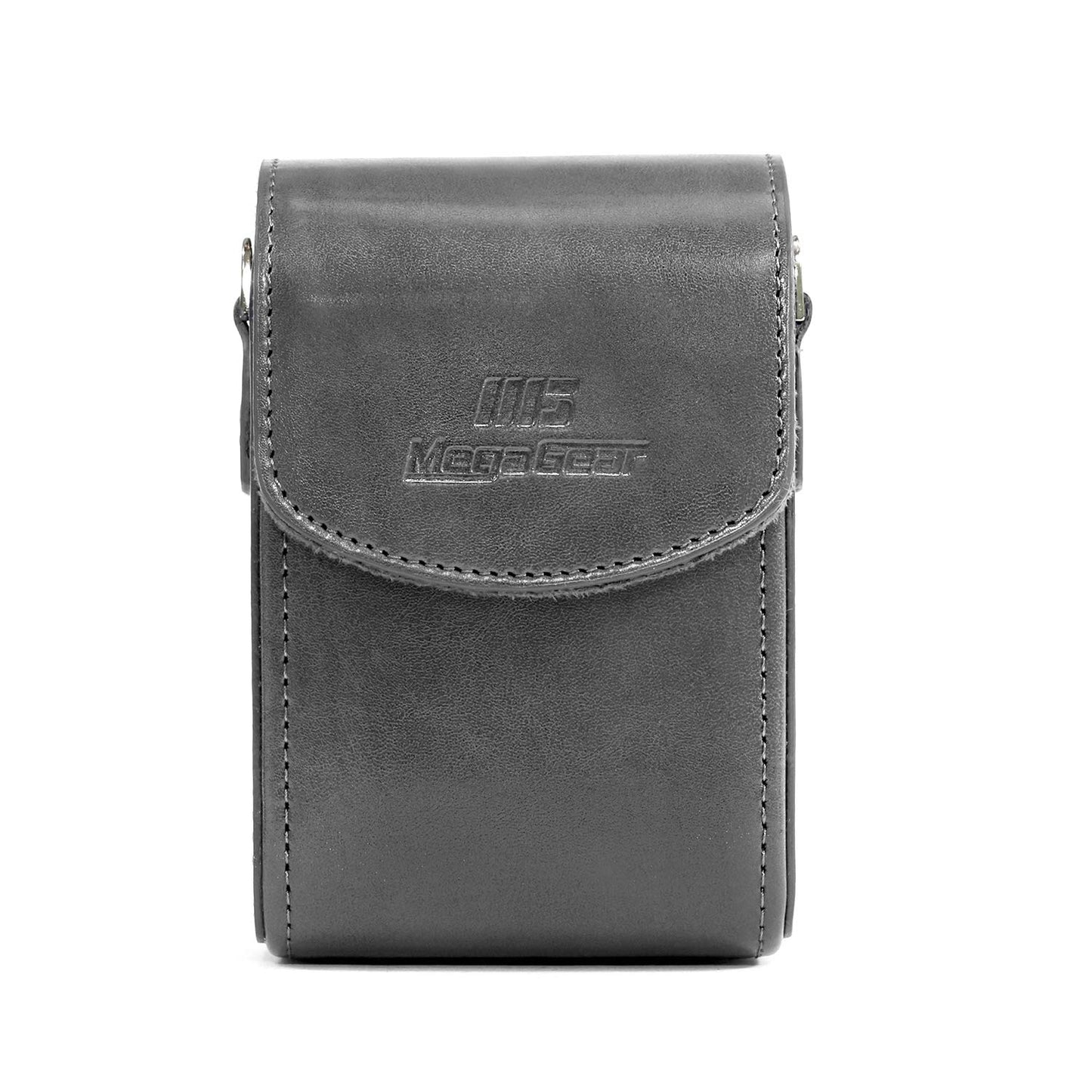MegaGear MG1215 Leather Camera Case with Strap compatible with Canon PowerShot G7 X Mark III, G7 X Mark II, G7 X - Gray