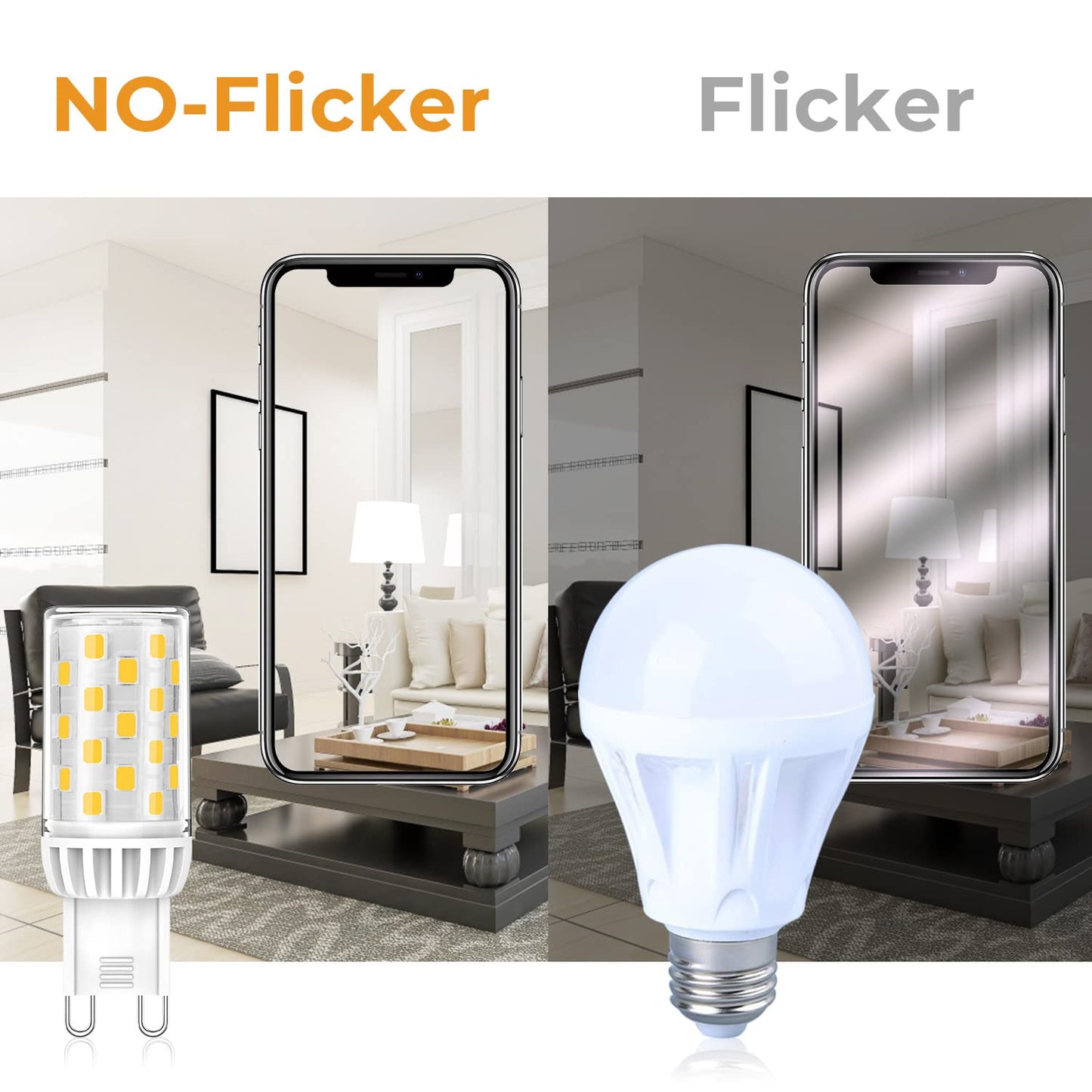 Lososuch G9 LED Bulb Dimmable 5W 550M 6000K Daylight White?G9 Base led Bulbs?20w 30w 35w 40w T4 G9 Halogen Equivalent?120V No-Flicker, 10 Pack