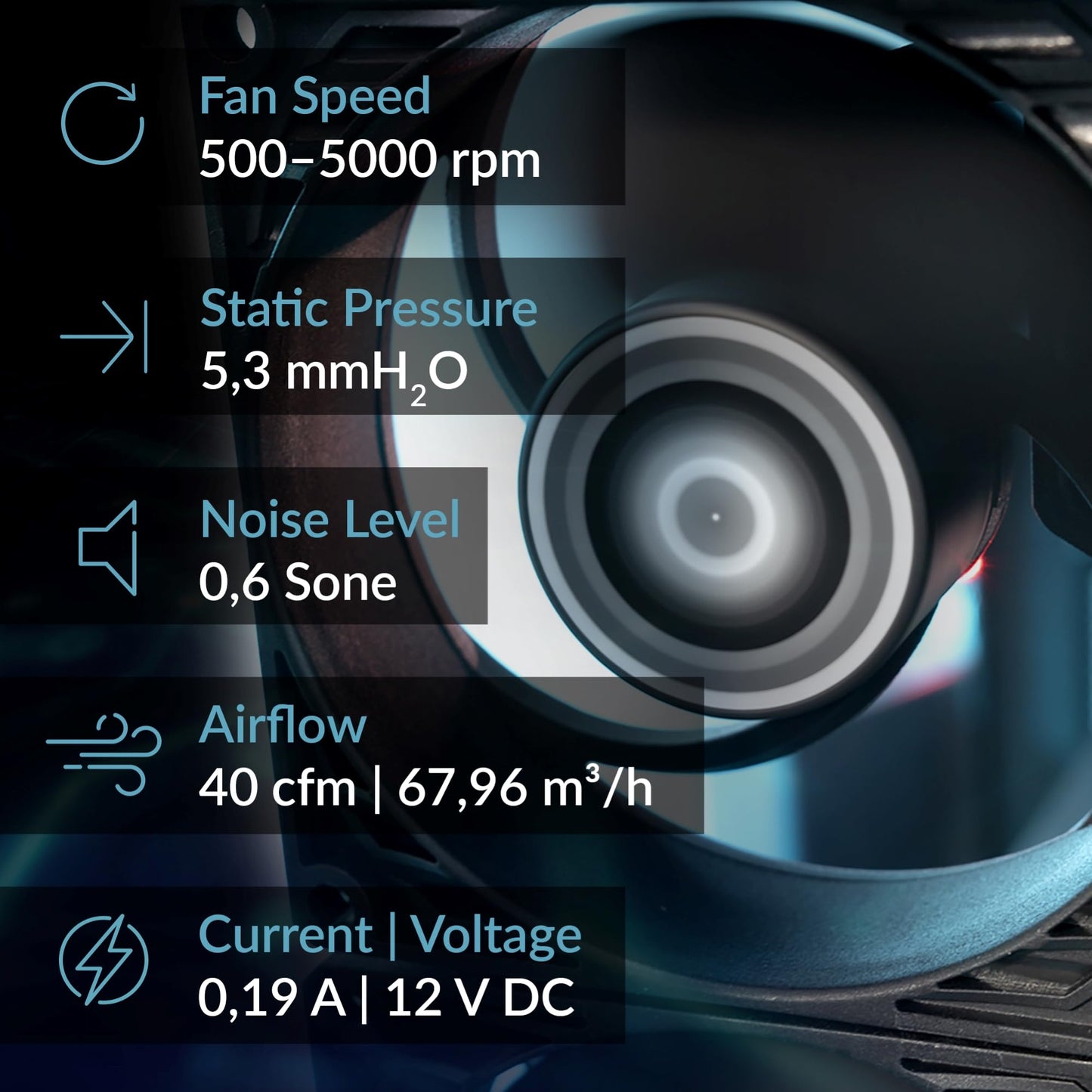 ARCTIC P8 Max - PC Fan, High-Performance 80mm Case Fan, Server Fan, PWM-Controlled 500-5000 RPM, Optimised for Static Pressure, 0dB Mode - Black