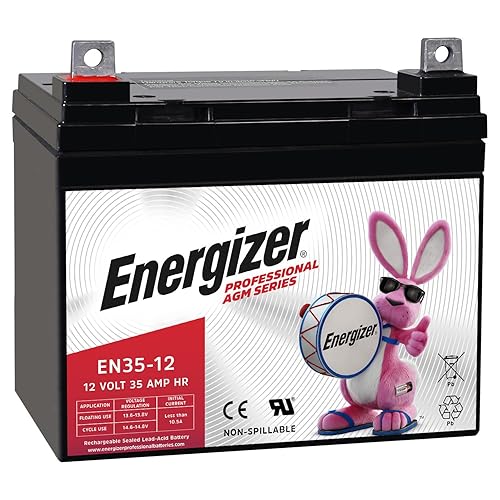 Energizer EN35-12, 12 Volt 35 Amp Hr, Long Lasting Sealed Lead Acid AGM Rechargeable Battery Ideal For Use In Wheelchairs, Electric Scooters, Backup…