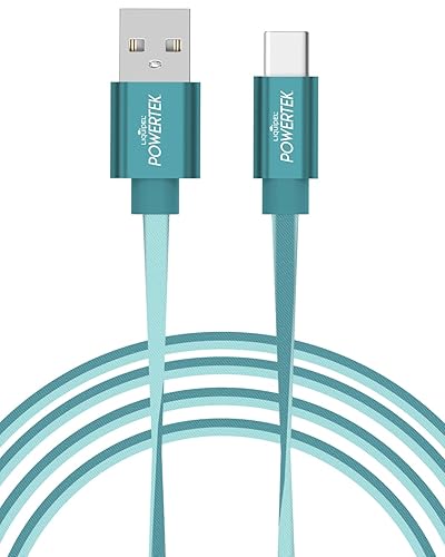 LIQUIPEL Powertek 6ft USB Type C Fast Charging Cable - Two Tone Charger for Galaxy, Android, iPhone, MacBook, Nintendo, PlayStation, Pixel, and More