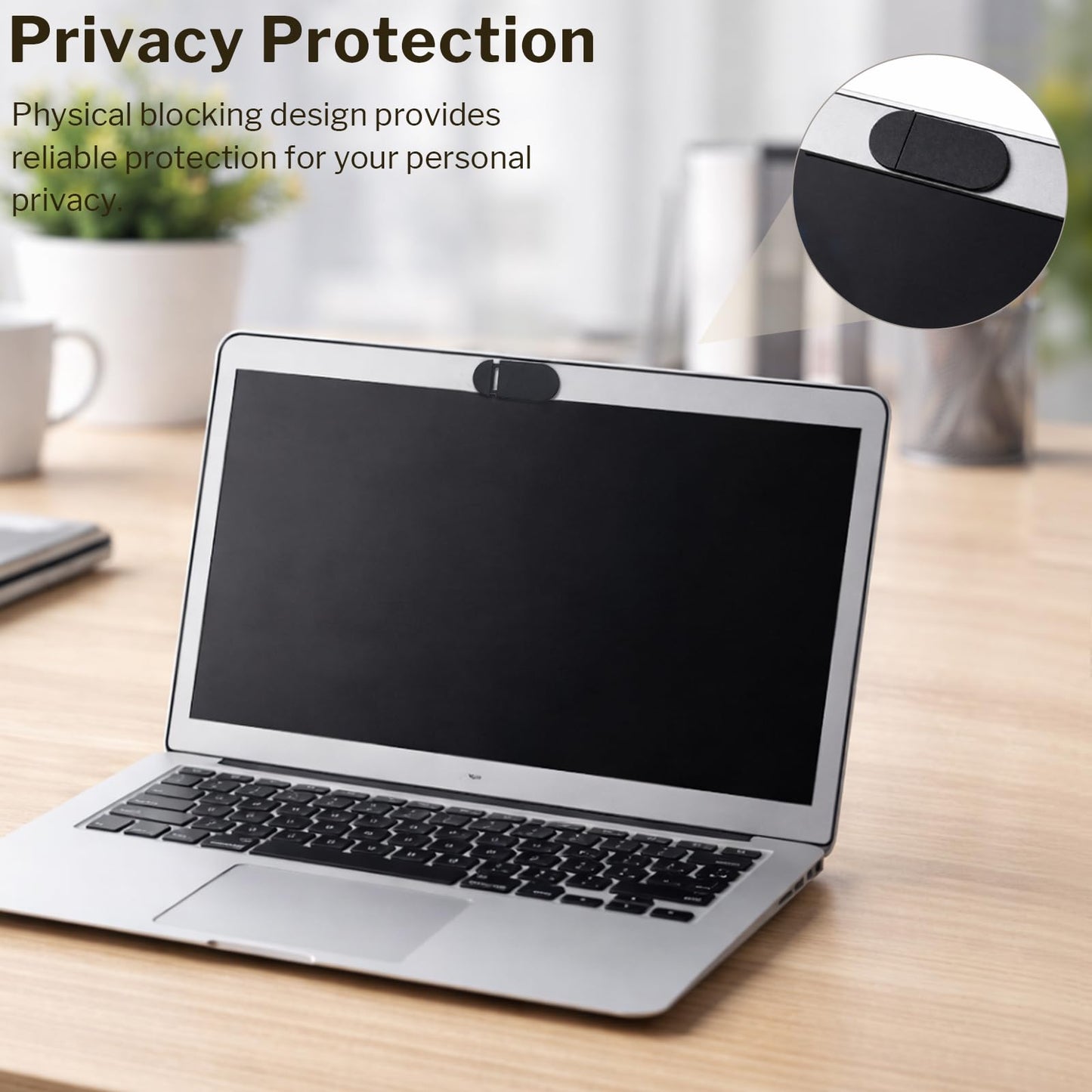 Mnvhoky Black 10 Pack Ultra-Thin Webcam Privacy Covers for Laptop & Mobile Cameras, Sleek Camera Blocker Protectors for Devices