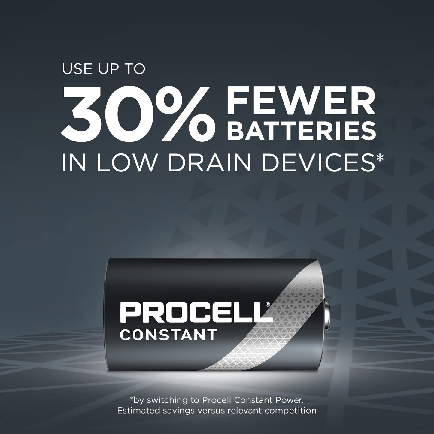 PROCELL Constant D Cell Long-Lasting Alkaline Batteries (72 Pack), 10-Year Shelf Life, Bulk Value Pack for Consistent Moderate Drain Professional…
