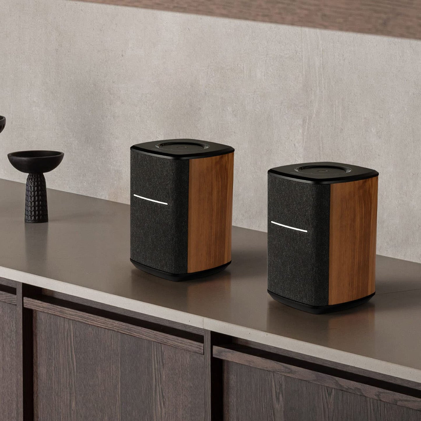 Edifier WiFi Smart Speaker Bundle Without Microphone, Compatible with Alexa, Supports AirPlay 2, Spotify Connect,Tidal Link 40W RMS One-Piece Wi-Fi
