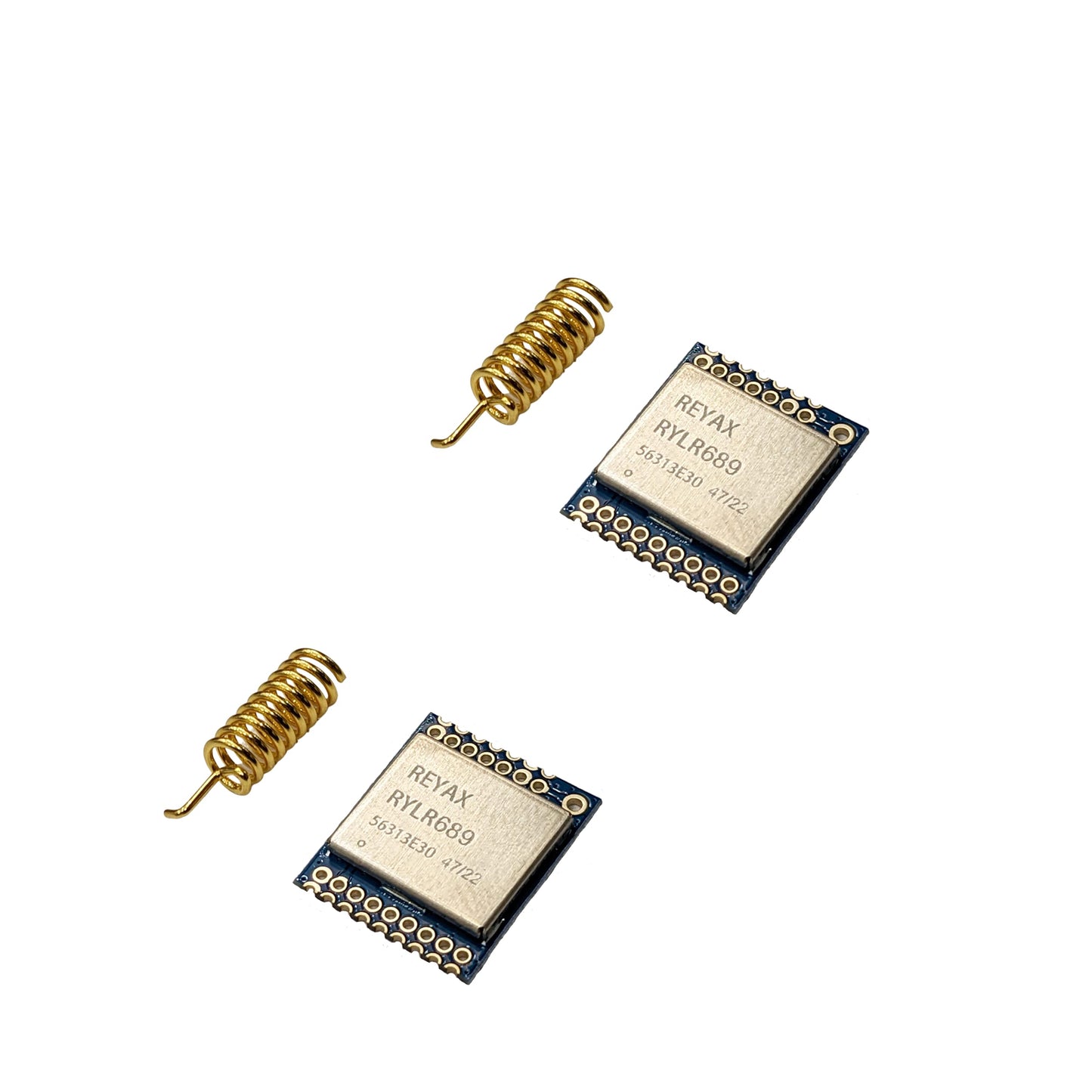 RYLR689 2pcs 915MHz 868MHz 22dBm LoRa (G)FSK Long Range RF Wireless Module Include antenna SPI Interface Semtech LLCC68
