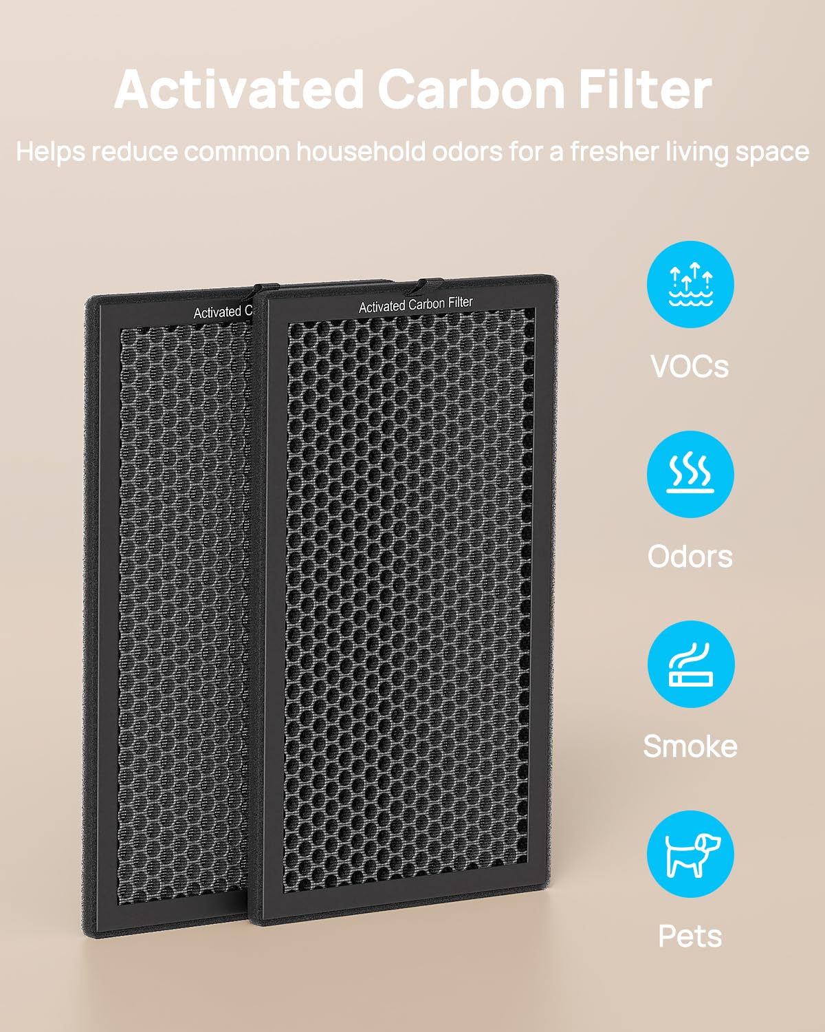 AP400 Official Replacement Filter Set, 4-Pack with HEPA & Carbon Filters