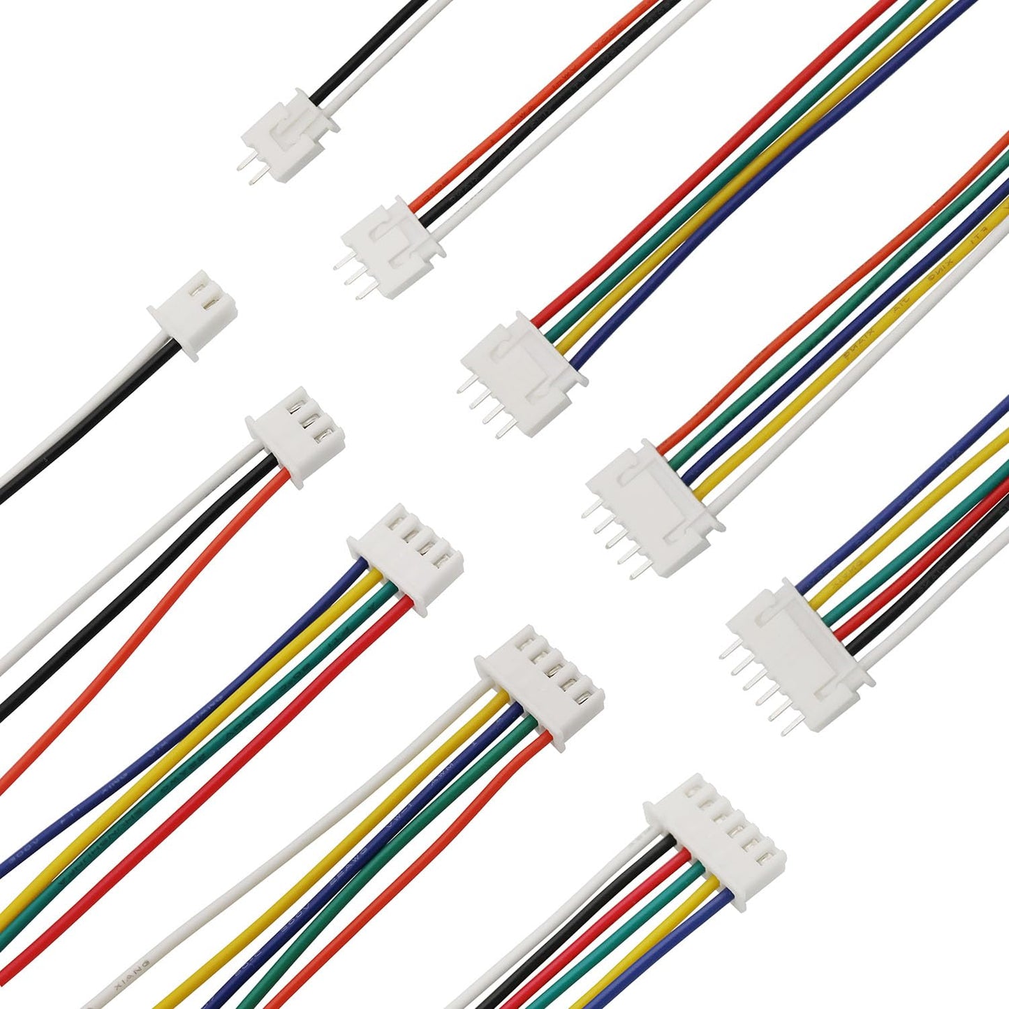 Didamx 560Pcs 2.54mm JST-XHP 2/3/4/5/6 Pin housing and Male/Female Pin Head Connector Adapter Plug Set