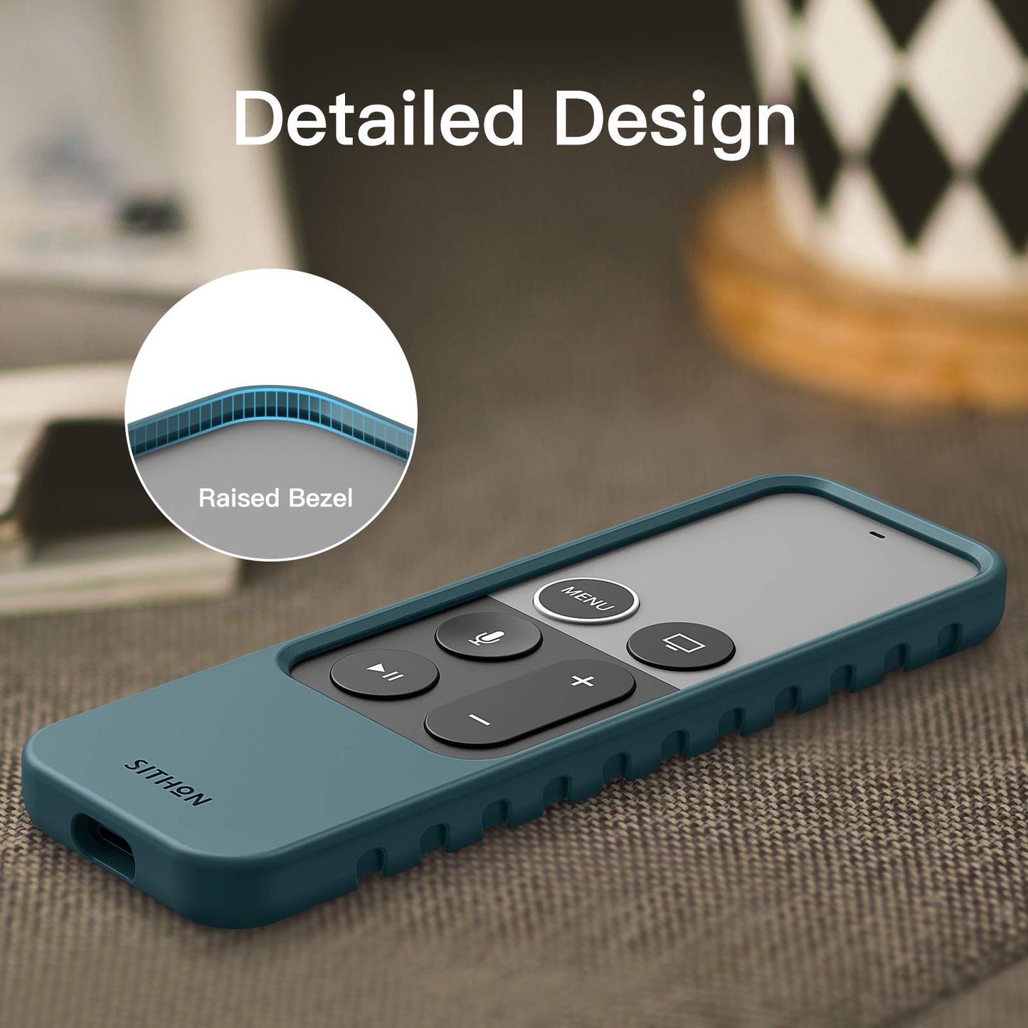 SITHON Silicone Case for Apple TV Siri Remote (1st Generation), Lightweight Shockproof Anti Slip Protective Cover for Apple TV 4K Siri Remote