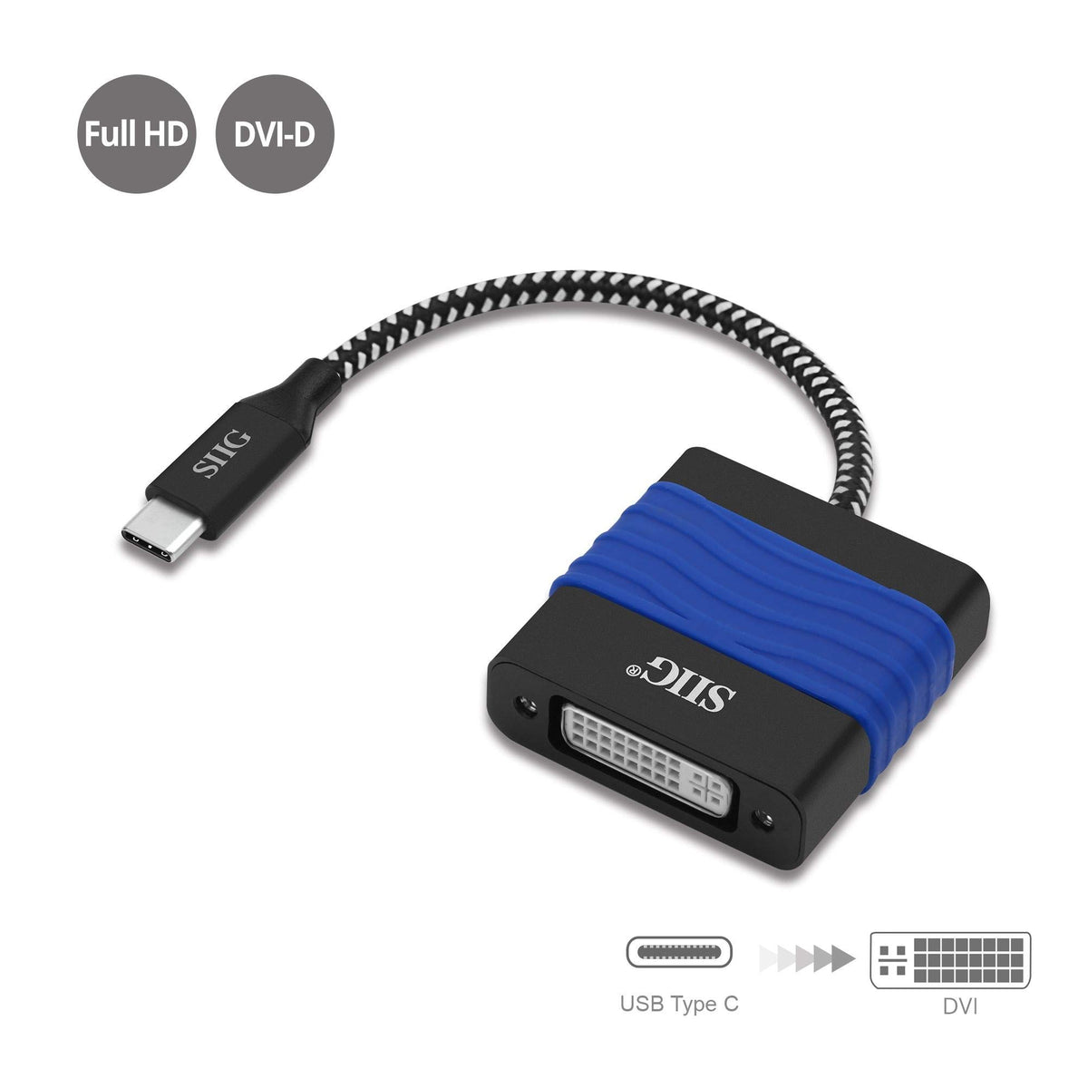 SIIG USB-C to DVI Adapter, CB-TC0711-S1
