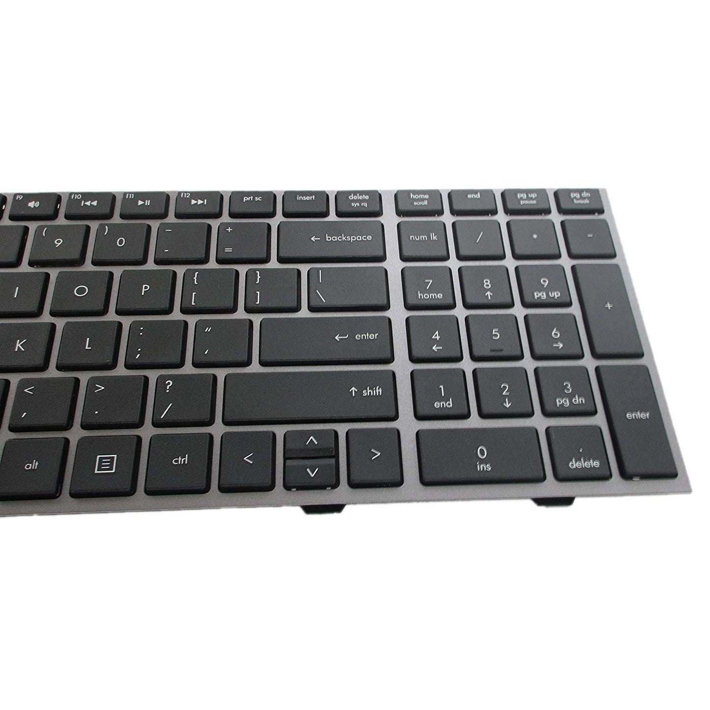 AUTENS Laptop Replacement Keyboard Compatible for HP Probook 4540s 4545s Laptop Silver Grey Frame