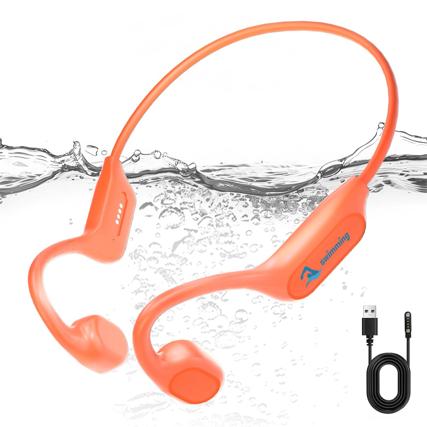 Swimming Headphones Bone Conduction Bluetooth 6.0 IPX8 Waterproof 32G MP3