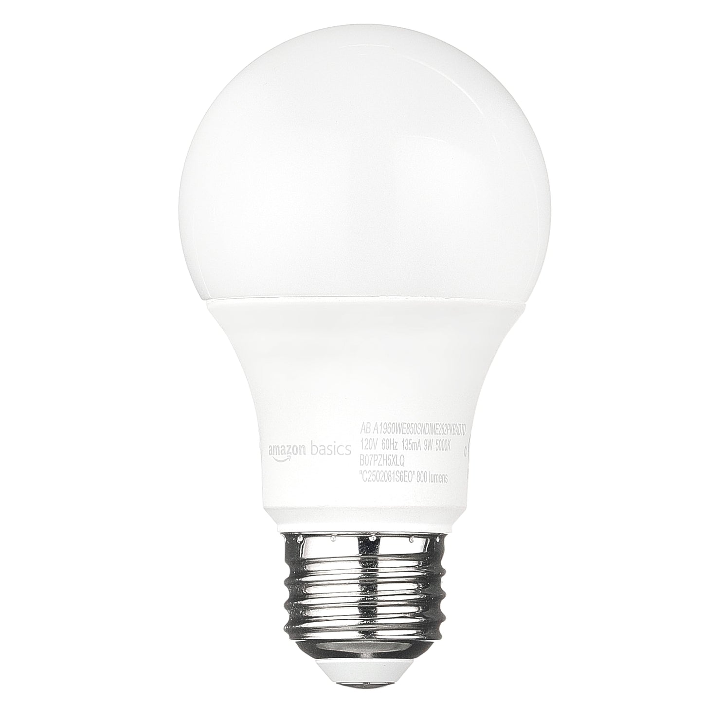 Amazon Basics A19 Dusk to Dawn Sensor LED Outdoor Light Bulbs, 60W Equivalent, Energy-Efficient 9W, Daylight 5000K, E26 Base, Auto On/Off, Porch