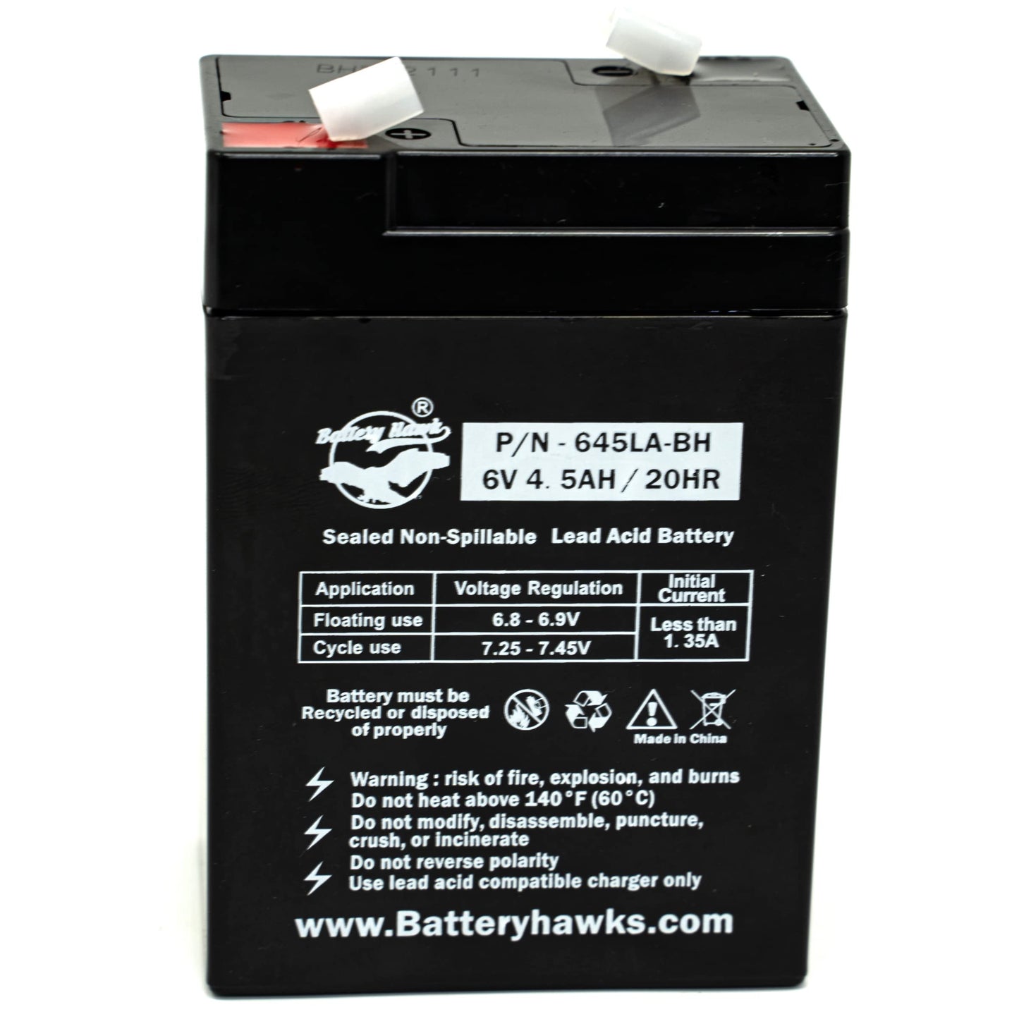 (2 Pack) 6V 4.5AH SLA Sealed Lead Acid Battery UB645 ELB-0604 Battery ELB0604 6V4.5AH for Exit Sign Emergency Light SLA0905 AH 4.0 AMP Hour 120255