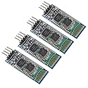 ACEIRMC 4pcs HC-06 RS232 4 Pin Wireless Bluetooth Serial RF Transceiver Module Bi-Directional Serial Channel Slave Mode for Arduino