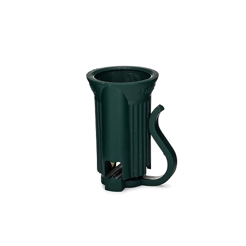 Holiday Lighting Outlet SPT-1 C7 Replacement Socket - 100 Pack, Easy to Install, Durable, Green Indoor & Outdoor Christmas Light Socket